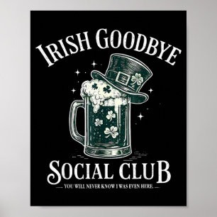 Poster Clube engraçado de despedida irlandesa no dia de S