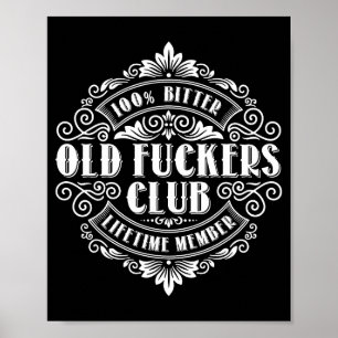 Poster Clube Funny Old Forers 100% Membro Vitalício Amarg