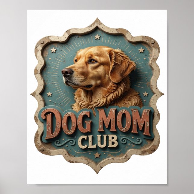 Poster Clube MÃE DE CÃO Laranja Limpo (Frente)