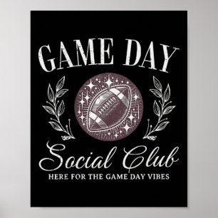 Poster Clube Social de Dia de Jogo Futebol Americano Dia
