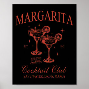 Poster Clube Social Margarita Cauda Praia Havaí Férias de