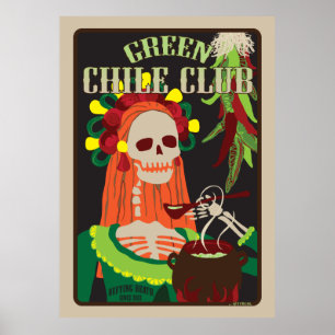 Poster clube verde do pimentão