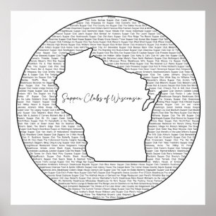 Poster Clubs de Alicerce de Wisconsin