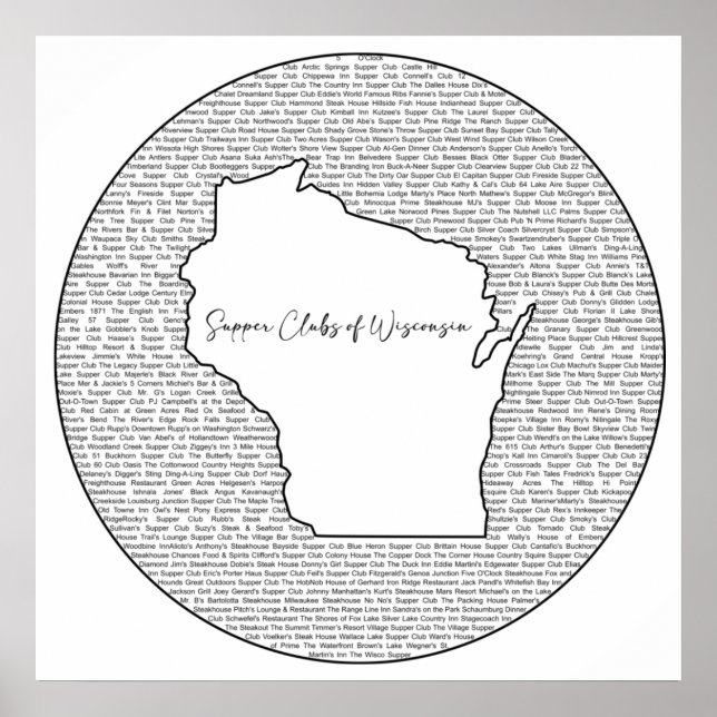 Poster Clubs de Alicerce de Wisconsin (Frente)