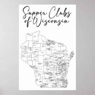 Poster Clubs de Alicerce de Wisconsin