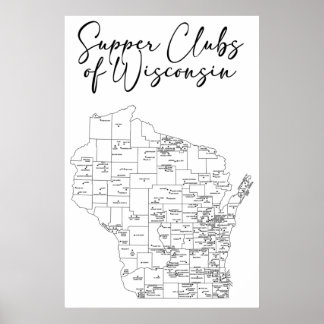 Poster Clubs de Alicerce de Wisconsin