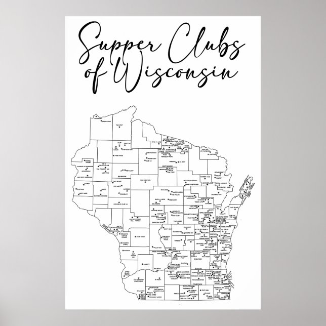 Poster Clubs de Alicerce de Wisconsin (Frente)