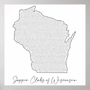 Poster Clubs de Alicerce de Wisconsin