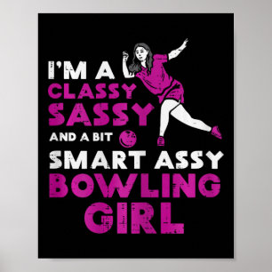 Poster Cly Sy Smart Boliche Girl Bowler Meninas