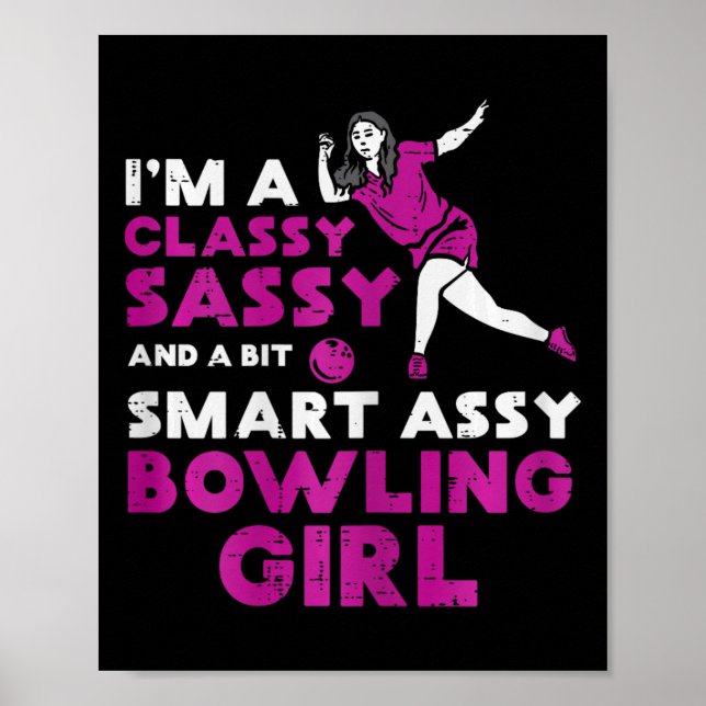 Poster Cly Sy Smart Boliche Girl Bowler Meninas (Frente)