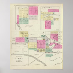 Póster Clyde, Glasco, Jamestown, Kansas