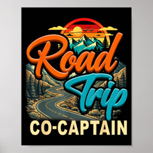 Poster Co-capitão de viagem de carro família viajando aca