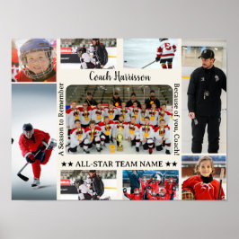 Poster Coach Appreciation Photo Collage Team 