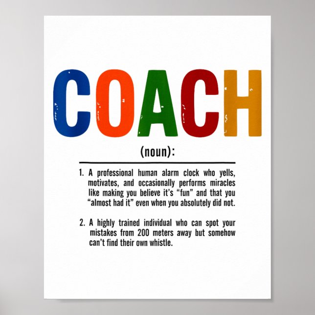 Poster Coach Definition Coaches Gift Team Srts Tank Top  (Frente)