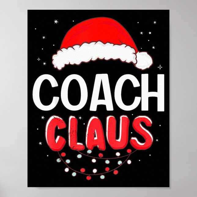 Poster Coach Santa Claus Christmas Matching Costume  (Frente)