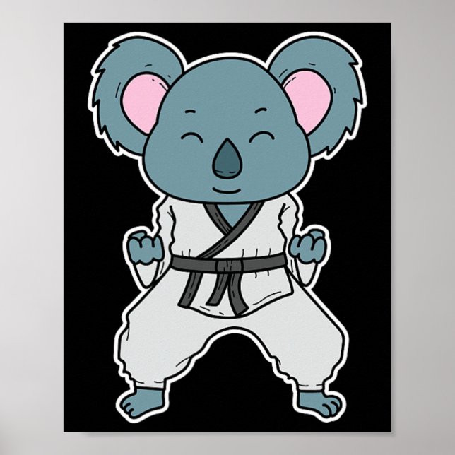 Poster Coala Faz Karatê  (Frente)