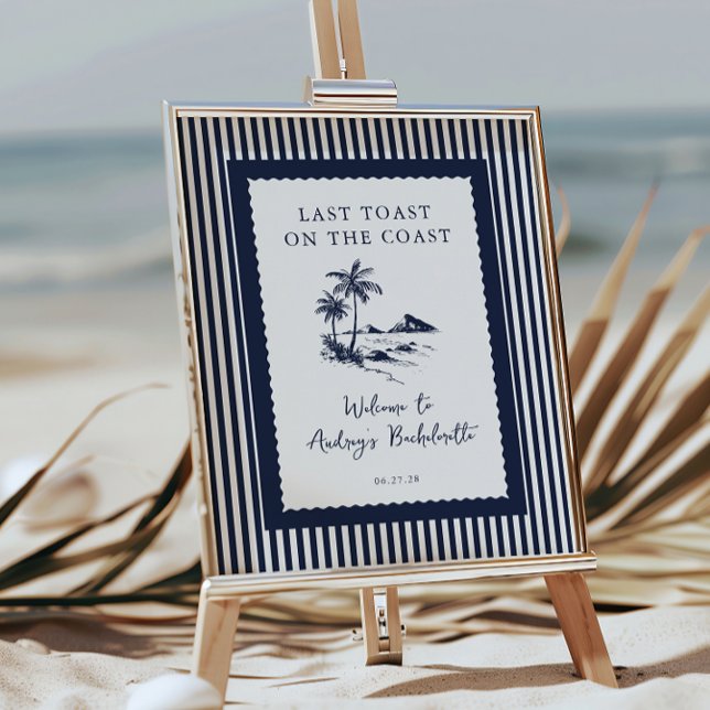 Poster Coastal Bachelorette Party Welcome Sign (Criador carregado)