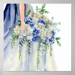 Poster Coastal inspirado, Buquê de Bridal em Cascata 1,