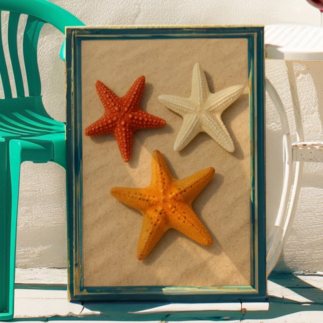 Poster Coastal Starfish Summer Beach Trendy Wall Art (Criador carregado)