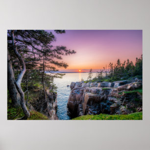 Poster Coastline Ravens Nest Acadia National Park Maine