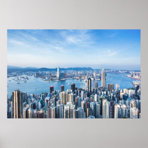 Poster Coastline   Tsim Sha Tsu, Hong Kong Island, Asia