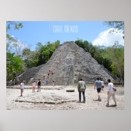 Poster Coba Pyramid Ruins Riviera Maya México