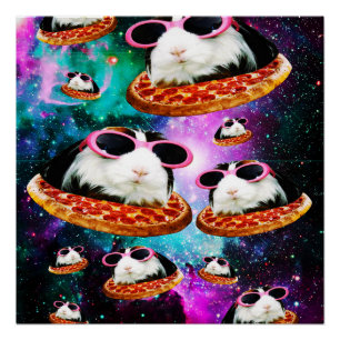 Póster Cobaia engraçada do espaço