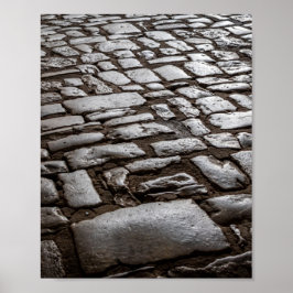 Poster Cobblestones Moonlit