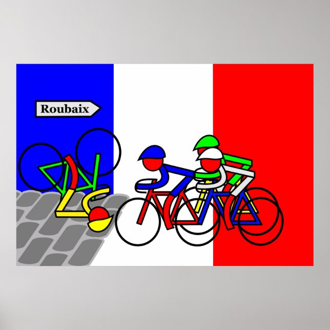Póster Cobblestones perto de Roubaix - Tour pela França (Frente)