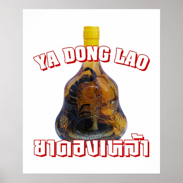 Poster Cobra Cobra Vs Scorpion Whiskey ... Yadong Lao (Frente)