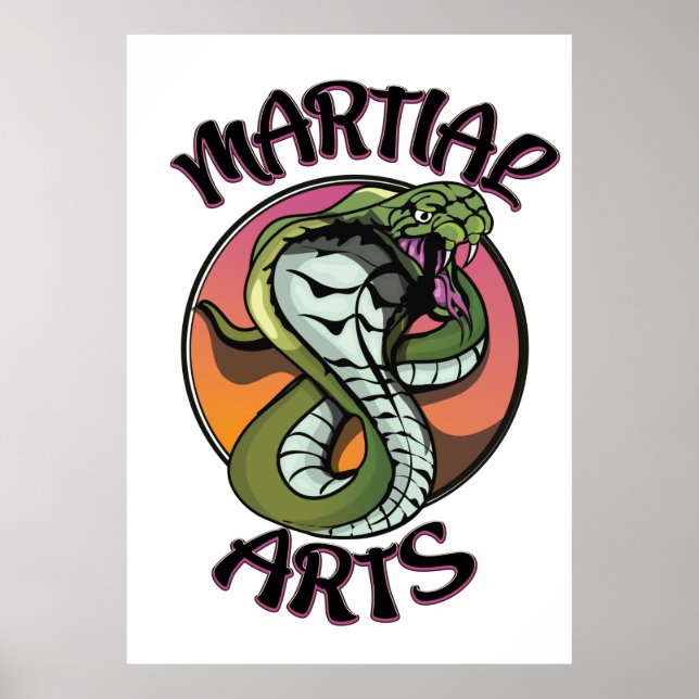 Poster Cobra de Artes Marciais (Frente)