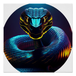 Póster cobra De Cobra Negra Na Sua Cara