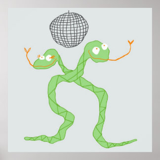 Póster Cobra de Disco em Verde