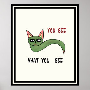 Poster Cobra de gato verde