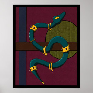 Poster Cobra Sticker Carré