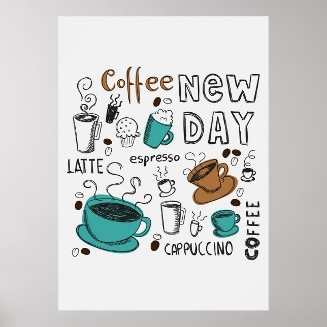 Poster Cobrança De Café Com Sobrecarga De Café Para Novo  (Frente)