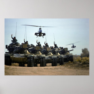 Póster Cobras AH-1 e M60 Pattons