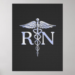 Poster Cobras de prata do Caduceus do RN da enfermeira