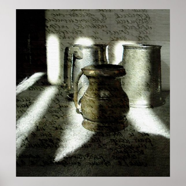 Póster Cobre e Mugs Antigos (Frente)