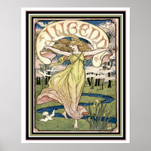 Póster Cobrir 16 x 20 de Nouveau da arte de Jugend
