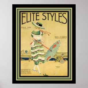 Póster Cobrir 16x20 do art deco 1920 dos estilos da elite