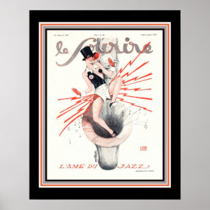 Poster Cobrir 1929 do jazz do art deco de Le Sourire