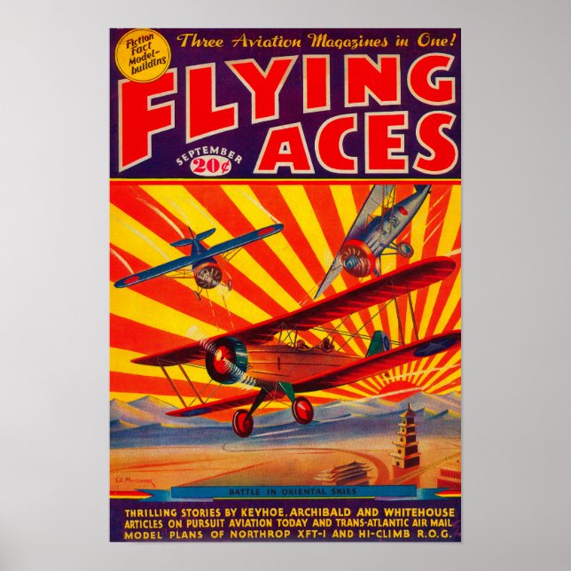Poster Cobrir da Flying Aces Magazine (Frente)
