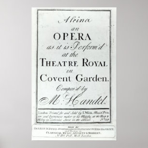 Póster Cobrir da partitura para Alcina