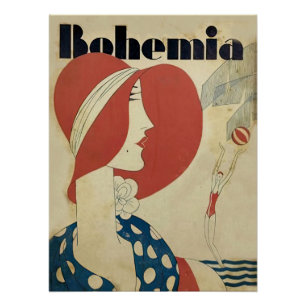 Póster Cobrir da revista Art deco bohemia