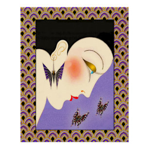 Póster Cobrir da Revista Art Deco Vintage.