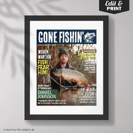 Poster Cobrir Da Revista De Pesca Personalizada, Presente