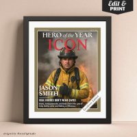 Cobrir da Revista Fireman de Presente Personalizad