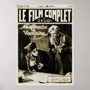 Poster Cobrir da revista francesa Vintage Nosferatu