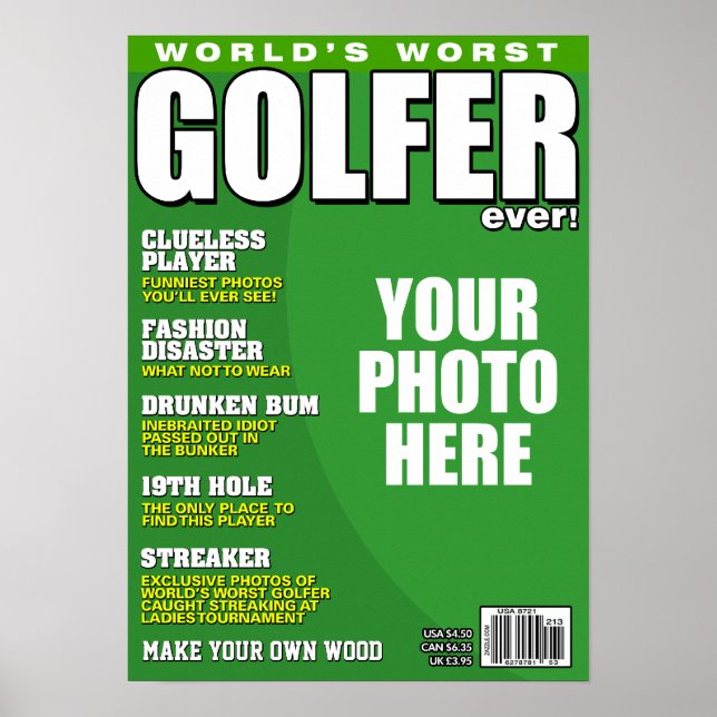 Poster Cobrir da revista Golfer Fake (Frente)